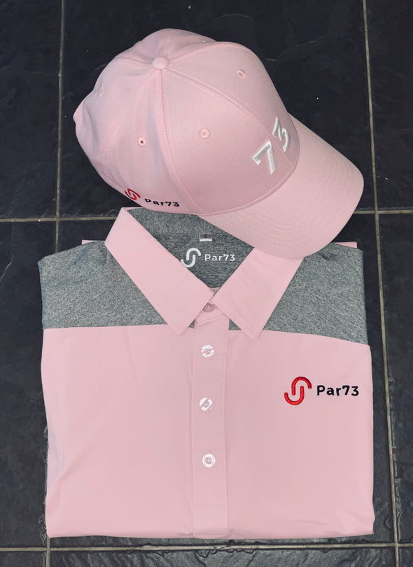 ‘First Cut’ Pink and Grey polo