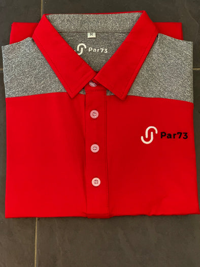 ‘First Cut’ Red and Grey polo