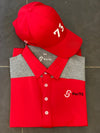 ‘First Cut’ Red and Grey polo